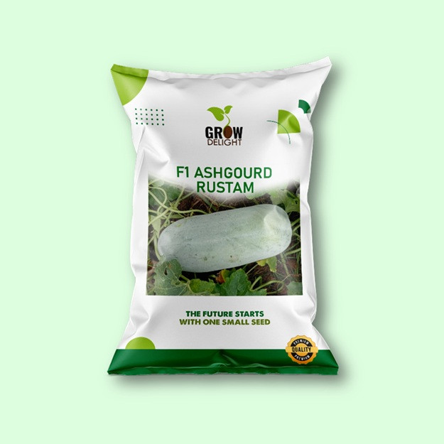Grow Delight F1 Ashgourd Rustam - Vegetable Crop Seeds